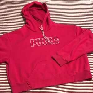 PUMA Women's Vibrant Pink Sweater Hoodie